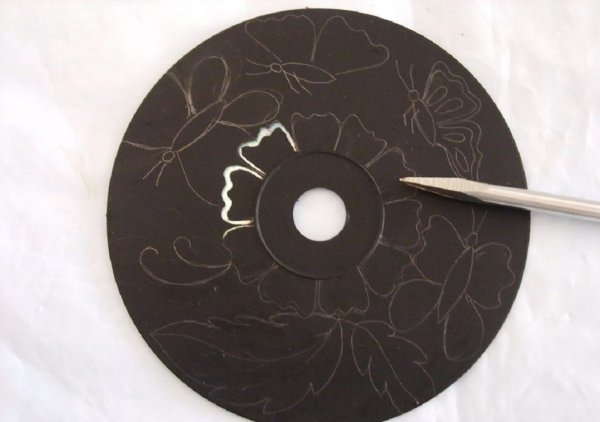 Панно из грампластинок