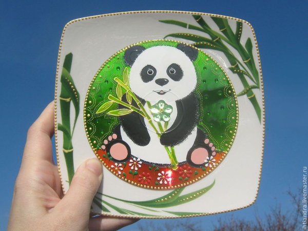 Декоративная тарелка Панда