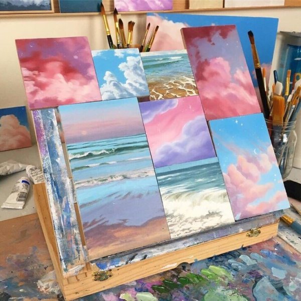 Рисование акрилом на холсте