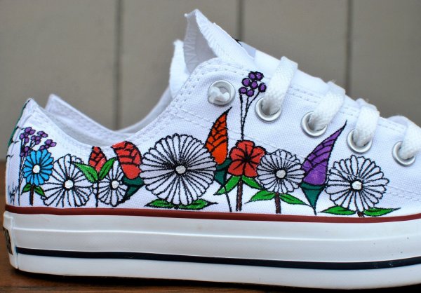Кеды конверс ручная роспись