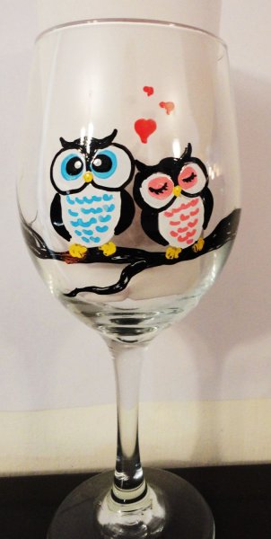 Роспись бокалов акриловыми красками