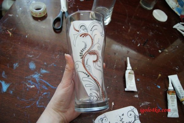 Роспись контуром по стеклу