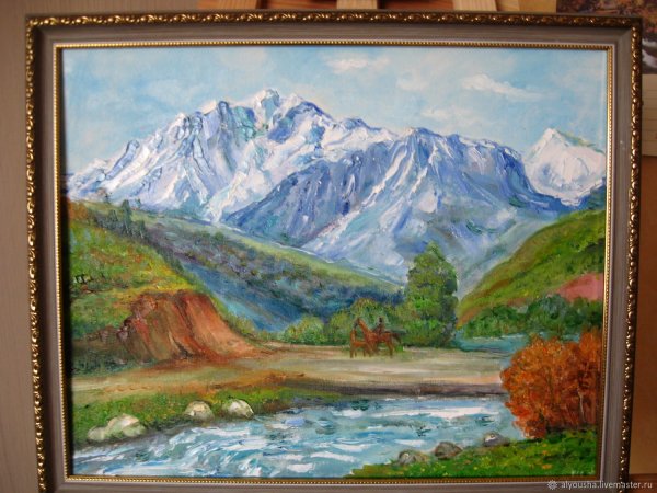 Горы мастихином маслом