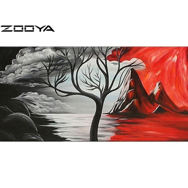 Картина в красно-чёрных тонах