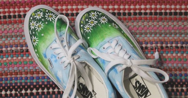 Раскрас тканевых кед красками акриловыми