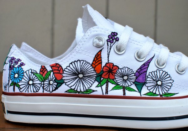 Кеды конверс ручная роспись