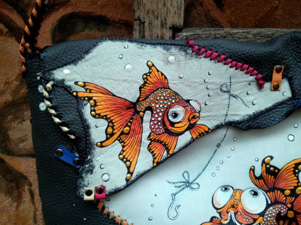 Точечная роспись по ткани акриловыми красками