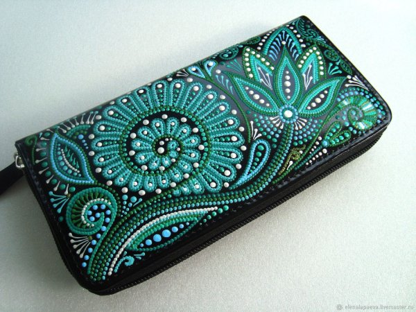 Елена Бусова точечная роспись кошельков