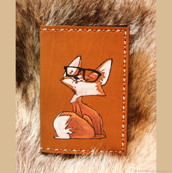 Обложка на паспорт с лисой