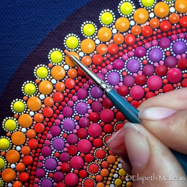 Точечная роспись дотсами