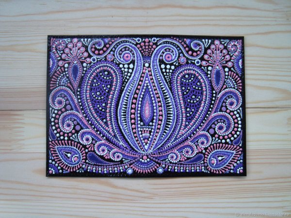 Точечная роспись пейзаж