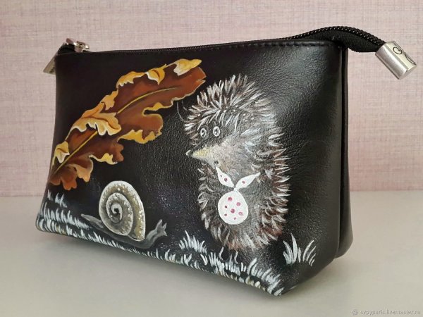 Роспись кожаных сумок