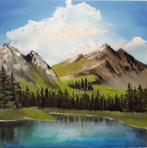 Горы маслом