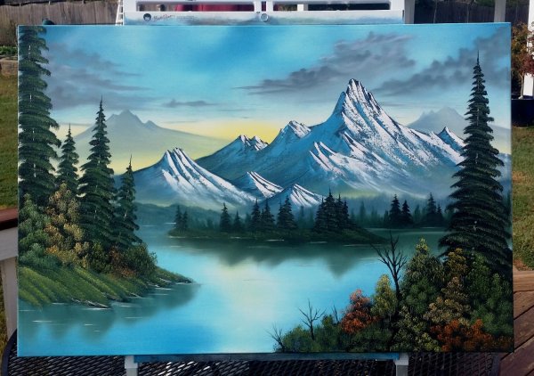 Картины горы акрилом Боба Росса