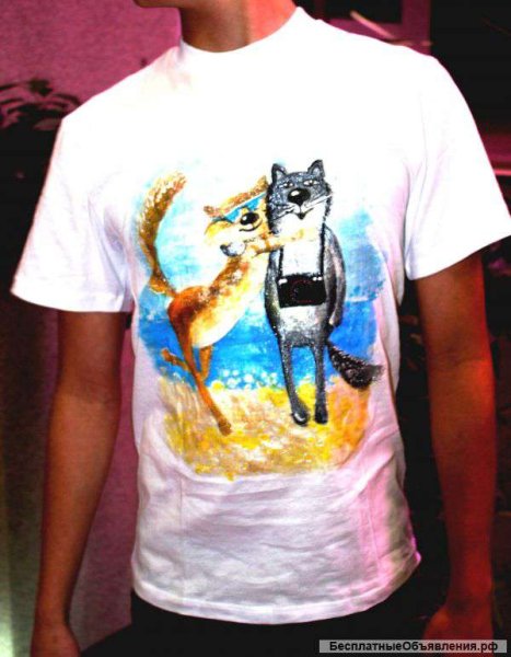 Роспись футболки для парня