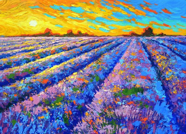 Поль Синьяк Лавандовое поле