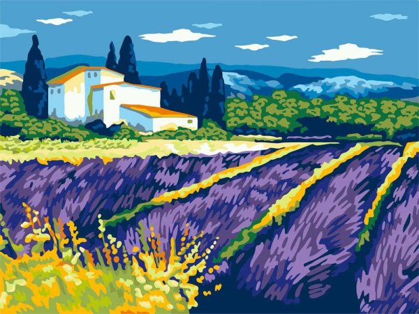 Картина Лаванда по номерам Пейнтбой 40×50