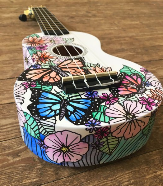 Разрисованная электрогитара