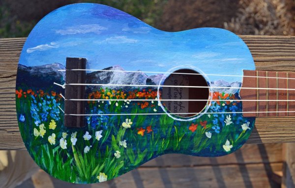 Расписанная гитара