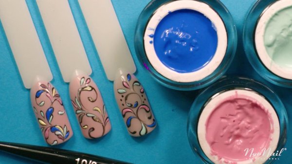 Маникюр с гель краской