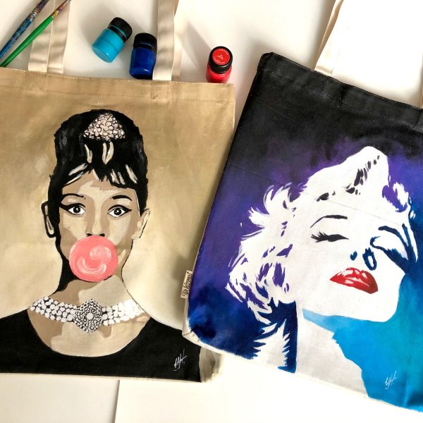 Роспись сумки шоппера