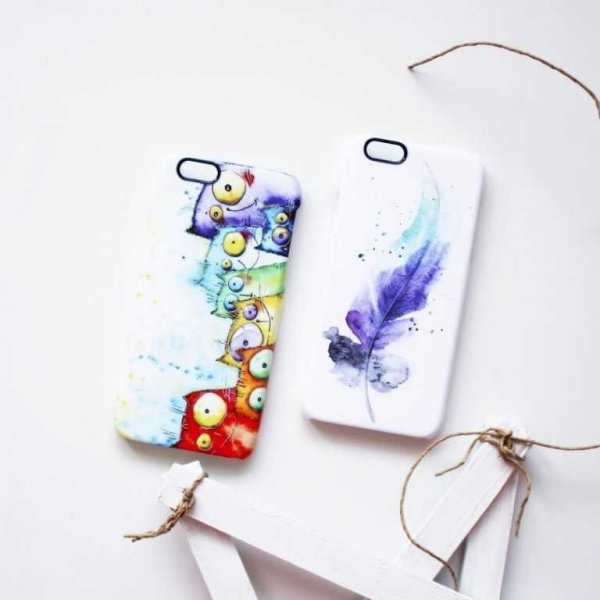 Чехол разукрасить акварелью
