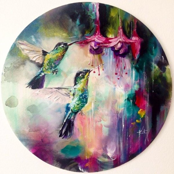 Картины Колибри мастихином