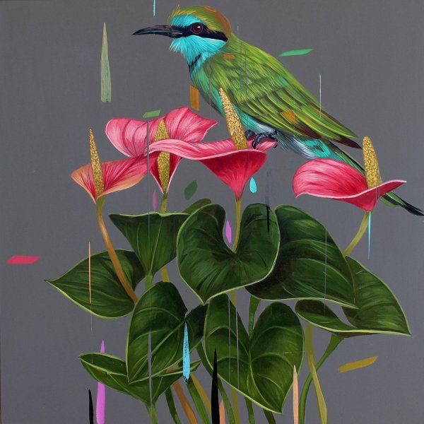 Птицы акрилом Фрэнк Гонсалес