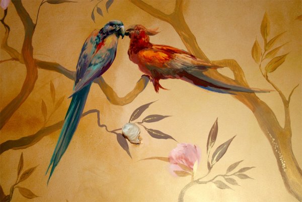 Роспись стен птицы