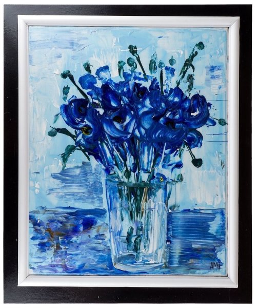 Картины акрилом в синих тонах