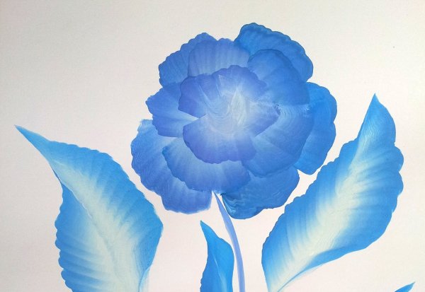 Рисование голубого цвета