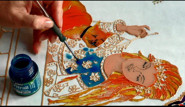 Витражная роспись процесс