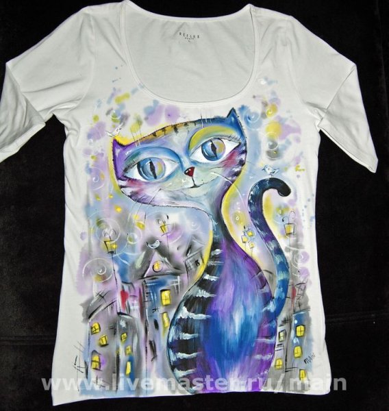 Футболки Расписанные акрилом