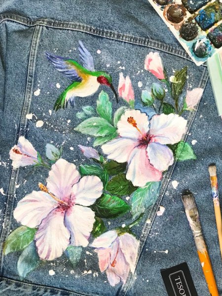 Рисование на джинсах