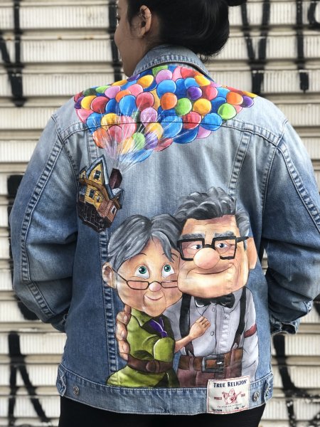 Рисование красками на джинсовке