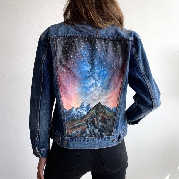 Рисование на джинсовых куртках