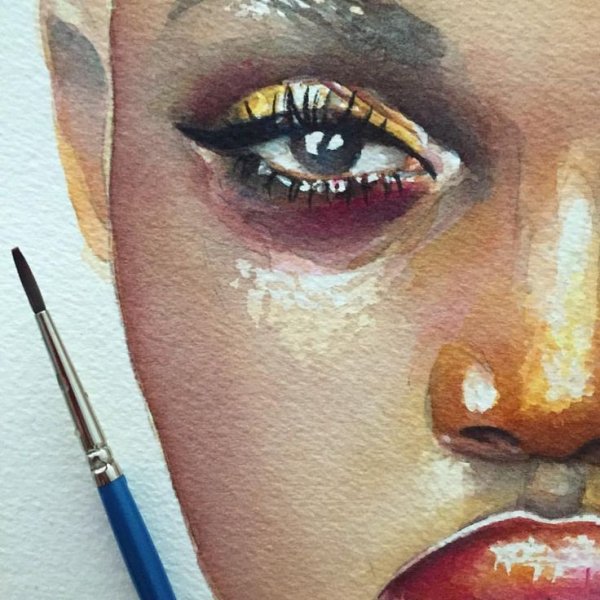 Акварель кожа человека