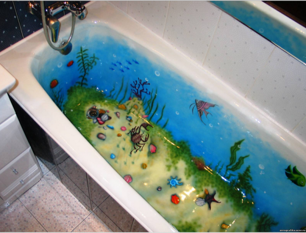 Аэрография ванны