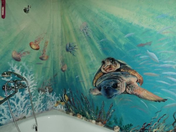 Идеи росписи стен в ванной