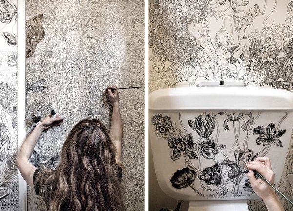 Наклейки в ванную комнату