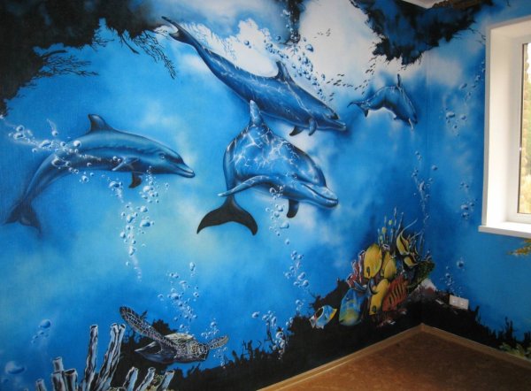 Крашеный кафель в ванной