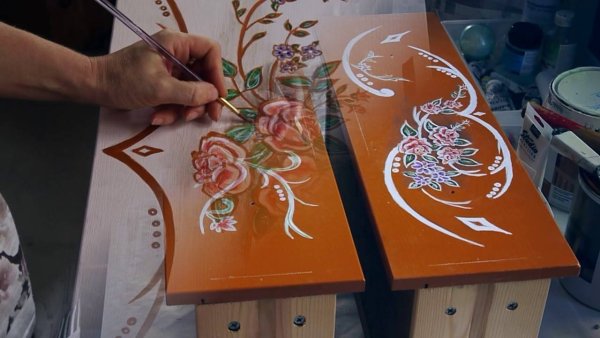 Столик из металла эпоксидки