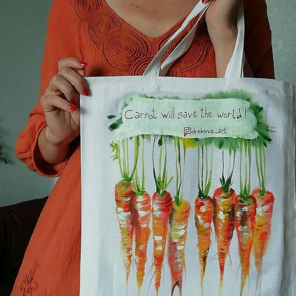 Роспись по ткани сумки