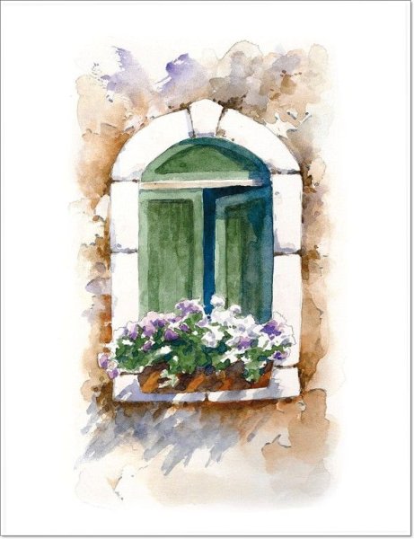 Окно акварель