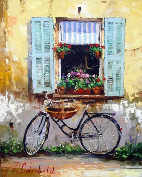 Окно живопись Глеб Голубецкий