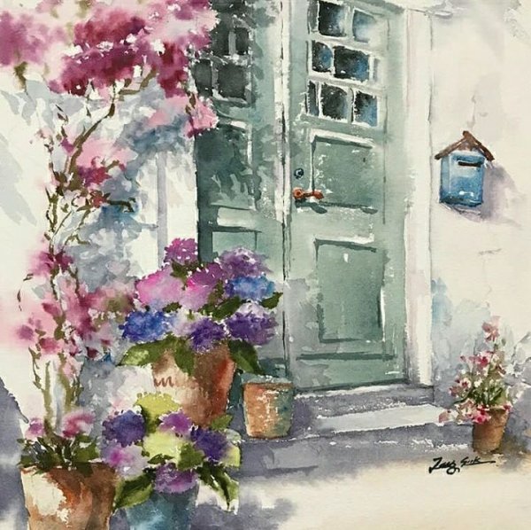 Окно акварель