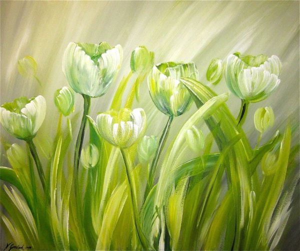 Картина в зеленых тонах