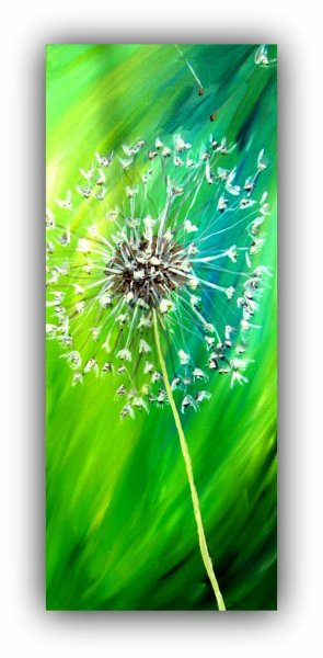 Одуванчик акриловыми красками