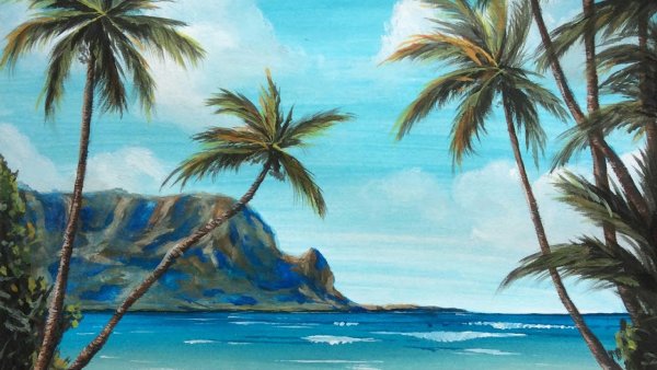 Красивая Пальма рисунок