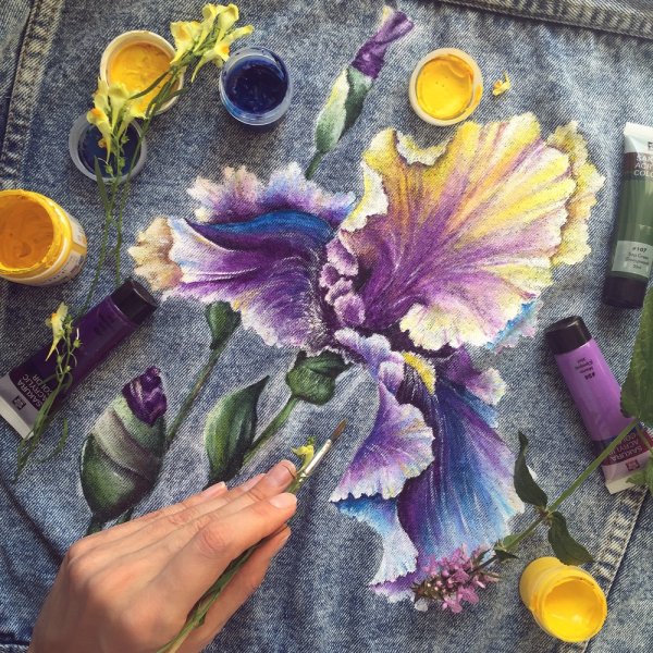 Роспись акрилом по ткани